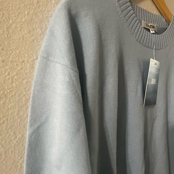 NEW Juniors SZ Meduim Azure Light Blue Sweater - Picture 9 of 16